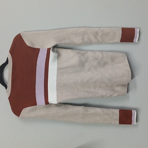 Nwt Faherty Mikki Henley T-shirt In Oat Throwback Stripe Size Small - Picture 7 of 8